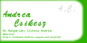 andrea csikesz business card